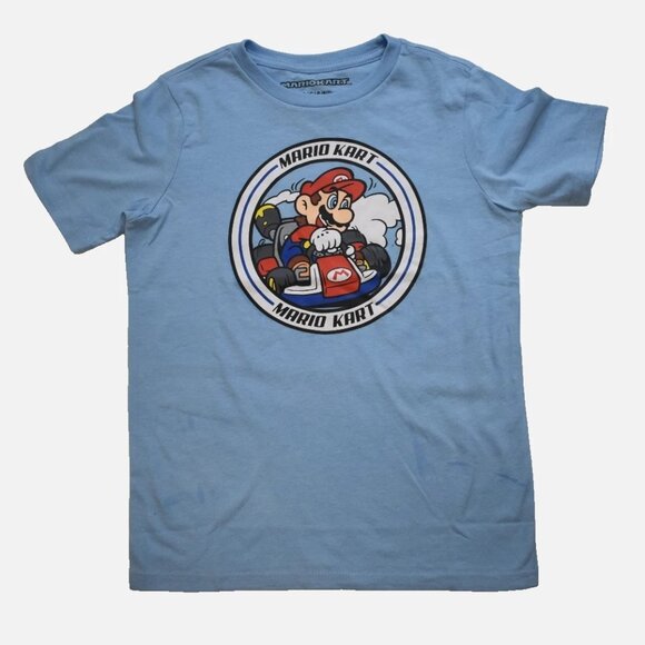 Mario Kart Other - Mario Kart Youth Boys Mario Kart Light Blue Shirt New Small (6/7)